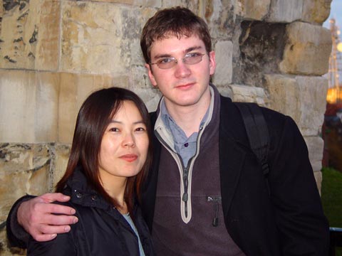 Iain and Rebecca at the castle thing