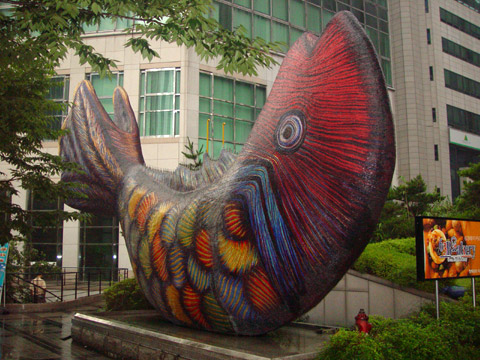 Big fish statue